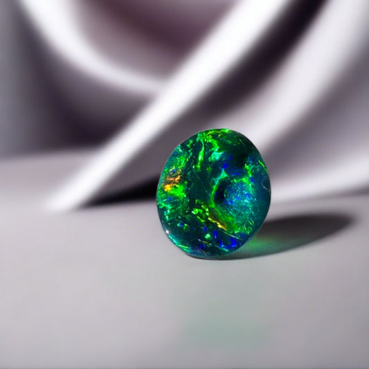 3.2ct Australian Solid Black Opal