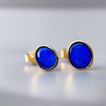 Handcrafted Lightning Ridge Opal Earrings in 9k Gold