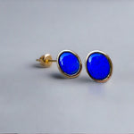 Handcrafted Lightning Ridge Opal Earrings in 9k Gold