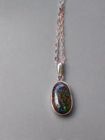 Australian Koriot Boulder Opal Sterling Silver Pendant