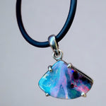 Colours of the Rainbow Sterling Silver Australian Boulder Opal  Pendant