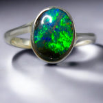 Sterling Silver Australian Boulder Opal  Ring