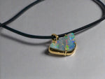 9k Gold Australian Boulder Opal Pendant.