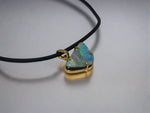 9k Gold Australian Boulder Opal Pendant.