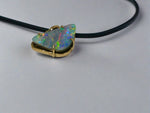 9k Gold Australian Boulder Opal Pendant.