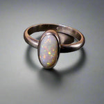 Sterling Silver Coober Pedy Australian Opal Ring