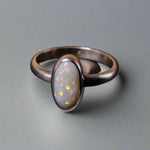 Sterling Silver Coober Pedy Australian Opal Ring