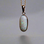 Gorgeous Australian Opal Pendant in 9k Gold Setting