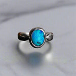 Vibrant Sterling Silver Boulder Opal Ring