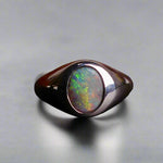 Vibrant Sterling Silver Boulder Opal Ring