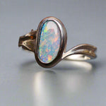 Vibrant Sterling Silver Australian Boulder Opal Ring