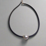 Elegant South Sea Pearl Neoprene Necklace