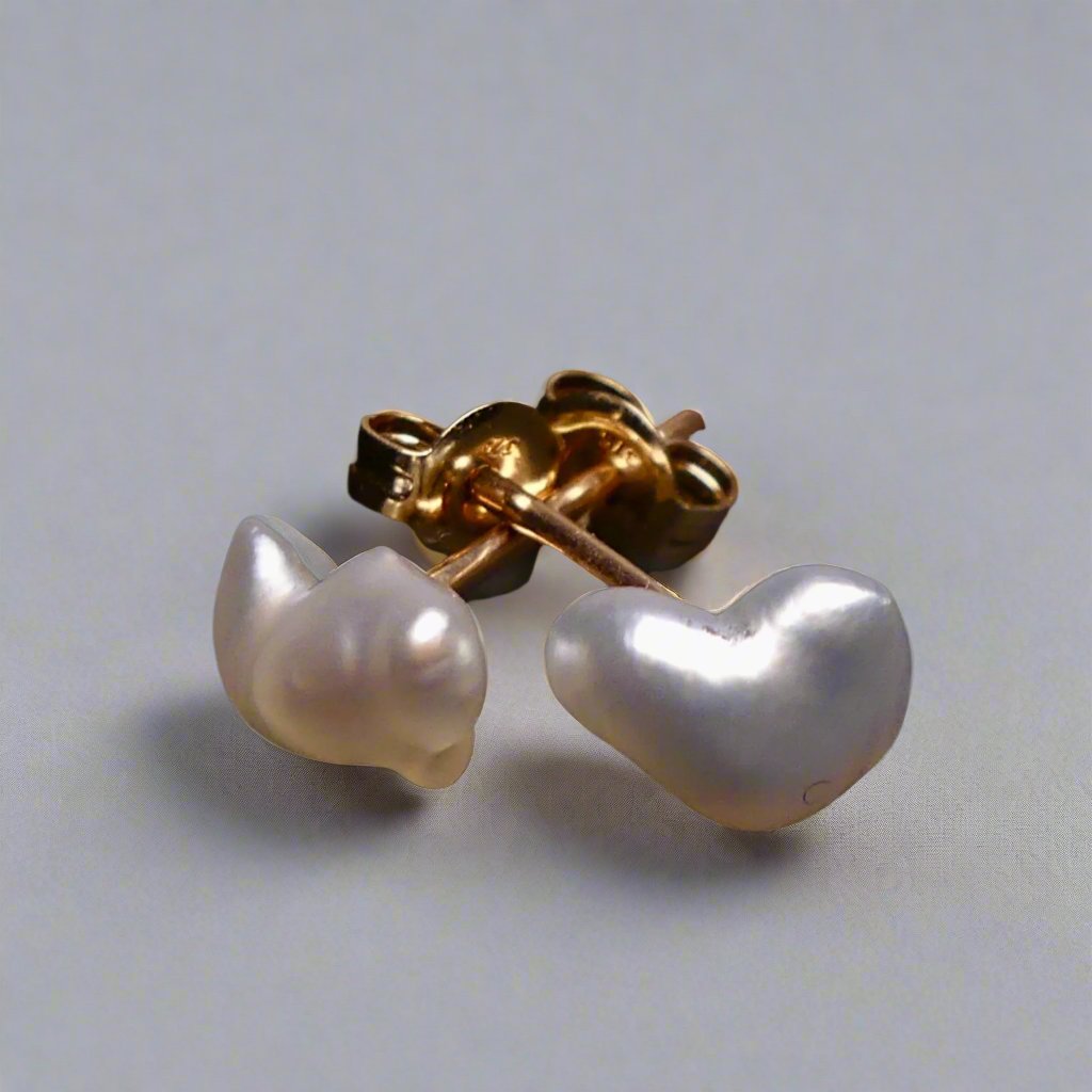 Timeless Elegance: Keshi Pearl Gold Earrings by Australian Artisans