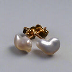 Timeless Elegance: Keshi Pearl Gold Earrings by Australian Artisans