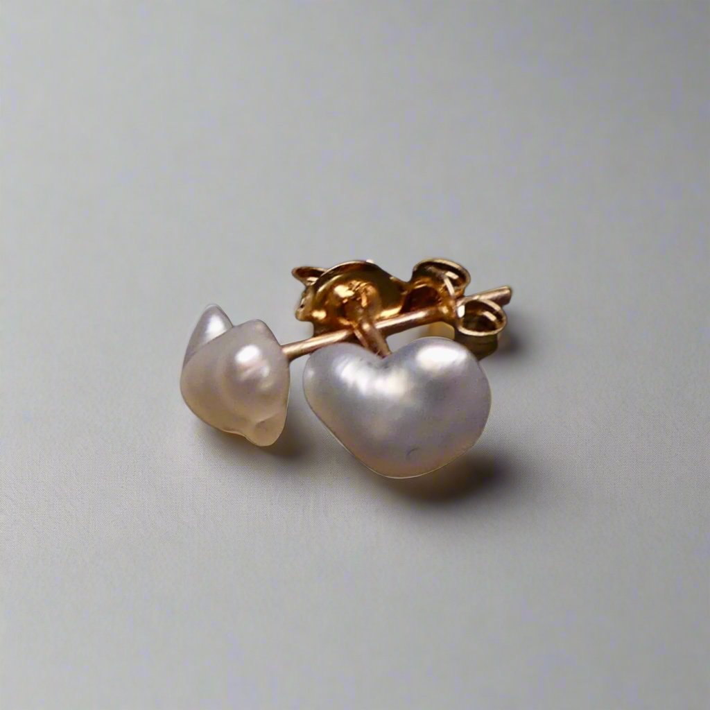 Timeless Elegance: Keshi Pearl Gold Earrings by Australian Artisans