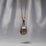 Stunning Keshi Pearl 9k Gold Pendant