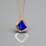 Luxurious  Australian Boulder Opal 18k Gold Pendant