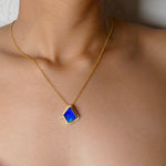 Luxurious  Australian Boulder Opal 18k Gold Pendant