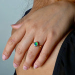 Elegant 9k Gold Ring Featuring Stunning Australian Black Opal