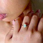 Luxurious Opal Ring - Stunning Australian Crystal Opal