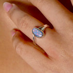 Vibrant Sterling Silver Australian Boulder Opal Ring