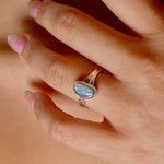 Vibrant Sterling Silver Australian Boulder Opal Ring