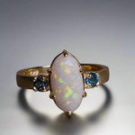 Sensational 9k Gold  Coober Pedy Australian Opal Ring