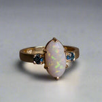 Sensational 9k Gold  Coober Pedy Australian Opal Ring