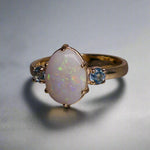 Beautiful 9k Gold Coober Pedy Australian Opal Ring