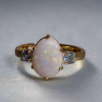 Beautiful 9k Gold Coober Pedy Australian Opal Ring