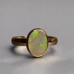 Luxurious 9k Gold Lightning Ridge Opal Statement Ring