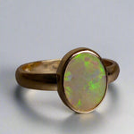 Luxurious 9k Gold Lightning Ridge Opal Statement Ring