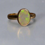 Luxurious 9k Gold Lightning Ridge Opal Statement Ring