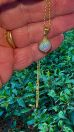 One-of-a-Kind  18k Gold Pendant with Vibrant Australian Boulder Opal