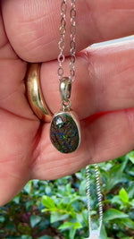 Australian Koriot Boulder Opal Sterling Silver Pendant