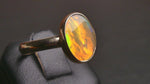 Handcrafted Lightning Ridge Opal Ring in 9k Gold