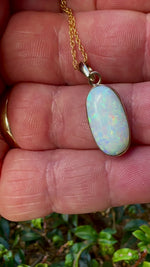 Gorgeous Australian Opal Pendant in 9k Gold Setting