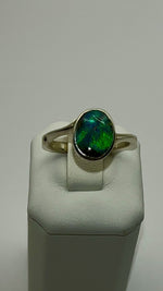 Sterling Silver Australian Boulder Opal  Ring