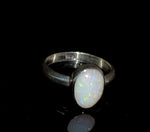 Sterling Silver Coober Pedy Australian Opal Ring