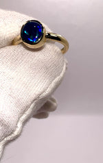 Genuine Australian Treasure in 9k Gold Lightning Ridge Opal Ring