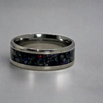 Australian Mintabie Opal Chip Inlay Ring