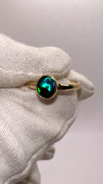 Genuine Australian Treasure in 9k Gold Lightning Ridge Opal Ring