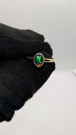 Unique & Luxurious Lightning Ridge Opal Ring in 9k Gold Setting